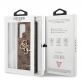 Guess Saffiano 4G Metal Logo Leather Hard Case - дизайнерски кожен кейс за Samsung Galaxy S23 Ultra (кафяв) 6