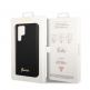 Guess Liquid Silicone Metal Logo Case - силиконов (TPU) калъф за Samsung Galaxy S23 Ultra (черен)  5