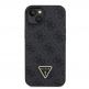 Guess Strass Triangle Metal Logo Case - силиконов (TPU) калъф за iPhone 15 (черен) 1