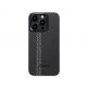 Pitaka MagEZ 4 600D Fusion Weaving Aramid Fiber MagSafe Case - кевларен кейс с MagSafe за iPhone 15 Pro (черен-сив)  1