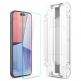 Spigen Glas.tR EZ Fit Tempered Glass 2 Pack - 2 броя стъклени защитни покрития за дисплея на iPhone 15 (прозрачен) 2