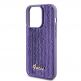 Guess Sequin Script Logo Case - дизайнерски силиконов кейс за iPhone 15 Pro Max (лилав) 1