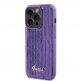 Guess Sequin Script Logo Case - дизайнерски силиконов кейс за iPhone 15 Pro Max (лилав) 2