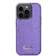 Guess Sequin Script Logo Case - дизайнерски силиконов кейс за iPhone 15 Pro Max (лилав) 5