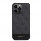 Guess PU 4G Stripe MagSafe Leather Hard Case - дизайнерски кожен кейс с MagSafe за iPhone 15 Pro Max (черен) 4
