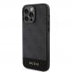 Guess PU 4G Stripe MagSafe Leather Hard Case - дизайнерски кожен кейс с MagSafe за iPhone 15 Pro Max (черен) 6