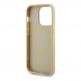 Guess PU Saffiano MagSafe Case - дизайнерски кожен кейс с Magsafe за iPhone 15 Pro (бежов) 1