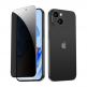 ESR Privacy Full Cover Tempered Glass - калено стъклено защитно покритие с определен ъгъл на виждане за дисплея на iPhone 15 Plus (черен-прозрачен) 2