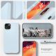 Spigen Thin Fit Case - качествен тънък матиран кейс за iPhone 15 (светлосин) 15