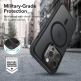 ESR Classic Hybrid HaloLock MagSafe Case - хибриден кейс с висока степен на защита с MagSafe за iPhone 15 Pro Max (черен-мат)  9