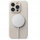 Ringke Liquid Silicone Magnetic Case - силиконов (TPU) калъф с MagSafe за iPhone 15 Pro Max (бежов) 2