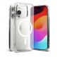 Ringke Fusion Magnetic Case - хибриден кейс с висока степен на защита с MagSafe за iPhone 15 Pro (прозрачен-мат)  1