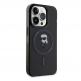 Karl Lagerfeld IML Ikonik MagSafe Case - дизайнерски силиконов кейс с MagSafe за iPhone 15 Pro Max (черен) 2
