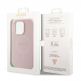 Guess PU Saffiano MagSafe Leather Hard Case - дизайнерски кожен кейс с MagSafe за iPhone 15 Pro Max (розов) 6