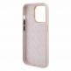 Guess Liquid Silicone 4G Strass Metal Logo Case - силиконов (TPU) калъф за iPhone 15 Pro (розов) 5