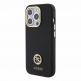 Guess Liquid Silicone 4G Strass Metal Logo Case - силиконов (TPU) калъф за iPhone 15 Pro (черен)  1