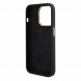 Guess Liquid Silicone 4G Strass Metal Logo Case - силиконов (TPU) калъф за iPhone 15 Pro (черен)  5