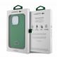 Lacoste Iconic Petit Pique Logo MagSafe Case - дизайнерски кожен кейс с MagSafe за iPhone 15 Pro (зелен) 5