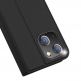 Dux Ducis Skin Pro Case - кожен калъф с поставка и отделение за кр. карти за iPhone 15 (черен) 2