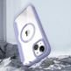 Dux Ducis Skin X Pro Magnetic Wallet Case - удароустойчив хибриден кожен кейс с отделение за карти и MagSafe за iPhone 15 (лилав-прозрачен) 9