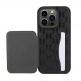 Karl Lagerfeld PU Saffiano Monogram Ikonik Card Slot Stand Case - дизайнерски кожен кейс с отделение за карти за iPhone 15 Pro Max (черен) 7