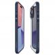 Spigen Ultra Hybrid Case - хибриден кейс с висока степен на защита за iPhone 15 Pro (син-прозрачен) 8