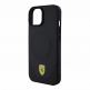 Ferrari PU Leather Bottom Carbon MagSafe Case - дизайнерски кожен кейс с MagSafe за iPhone 15 (черен) 3