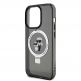 Karl Lagerfeld Ringstand Karl and Choupette MagSafe Case - хибриден удароустойчив кейс с MagSafe за iPhone 15 Pro Max (черен-прозрачен) 4