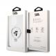 Karl Lagerfeld Ringstand Karl and Choupette MagSafe Case - хибриден удароустойчив кейс с MagSafe за iPhone 15 Pro (бял-прозрачен) 6
