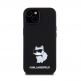 Karl Lagerfeld Liquid Silicone Choupette NFT Case - дизайнерски силиконов кейс за iPhone 15 (черен) 2