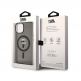 Karl Lagerfeld IML Ikonik MagSafe Case - дизайнерски силиконов кейс с MagSafe за iPhone 15 (черен) 6