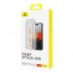 Baseus Sapphire Tempered Glass Film (0.30mm) - калено стъклено защитно покритие за дисплея на iPhone 15 (черен-прозрачен) 3