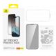 Baseus Diamond Privacy Tempered Glass Film (0.30mm) - калено стъклено защитно покритие с определен ъгъл на виждане за дисплея на iPhone 15 (черен-прозрачен) 4