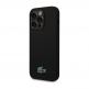 Lacoste Croc Logo Liquid Silicone MagSafe Case - дизайнерски силиконов калъф с MagSafe за iPhone 15 Pro (черен)  1