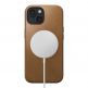 Nomad Modern Leather MagSafe Case - кожен (естествена кожа) кейс с MagSafe за iPhone 15 (кафяв) 1
