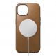 Nomad Modern Leather MagSafe Case - кожен (естествена кожа) кейс с MagSafe за iPhone 15 (кафяв) 5