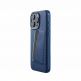 Mujjo Full Leather MagSafe Wallet Case - премиум кожен (естествена кожа) кейс с MagSafe за iPhone 15 Pro Max (син) 1