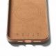 Mujjo Full Leather MagSafe Wallet Case - премиум кожен (естествена кожа) кейс с MagSafe за iPhone 15 Pro (кафяв) 11