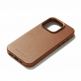 Mujjo Full Leather MagSafe Case - премиум кожен (естествена кожа) кейс с MagSafe за iPhone 15 Pro (кафяв) 2