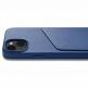Mujjo Full Leather MagSafe Wallet Case - премиум кожен (естествена кожа) кейс с MagSafe за iPhone 15, iPhone 14, iPhone 13 (син) 4