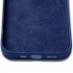 Mujjo Full Leather MagSafe Wallet Case - премиум кожен (естествена кожа) кейс с MagSafe за iPhone 15, iPhone 14, iPhone 13 (син) 6