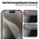 Blueo Receiver HD Tempered Glass - стъклено защитно покритие за дисплея на дисплея на iPhone 15 Pro Max (черен-прозрачен)  3