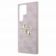 Guess PU 4G Metal Logo Leather Hard Case - дизайнерски кожен кейс за Samsung Galaxy S24 Ultra (розов) 4