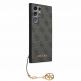 Guess PU 4G Charms Collection Leather Hard Case - дизайнерски кожен кейс за Samsung Galaxy S24 Ultra (сив) 3