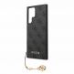 Guess PU 4G Charms Collection Leather Hard Case - дизайнерски кожен кейс за Samsung Galaxy S24 Ultra (сив) 4