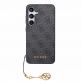 Guess PU 4G Charms Collection Leather Hard Case - дизайнерски кожен кейс за Samsung Galaxy S24 Plus (сив) 2