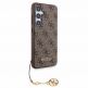 Guess PU 4G Charms Collection Leather Hard Case - дизайнерски кожен кейс за Samsung Galaxy S24 (кафяв) 3