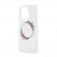 Guess Flowers Ring Glossy Logo MagSafe Case - хибриден удароустойчив кейс с MagSafe за iPhone 15 Pro (прозрачен) 4