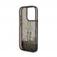 Guess Liquid Glitter Gold Stripe Case - дизайнерски кейс с висока защита за iPhone 15 Pro (черен) 5