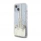 Guess Liquid Glitter Gold Stripe Case - дизайнерски кейс с висока защита за iPhone 15 (прозрачен) 1
